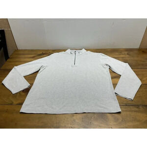 Mizzen + Main Mens Size Large Sweater 1/4 Zip Gray Pullover
